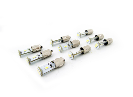 仪表板 LED 灯泡 9 件套 BA7S 亮白色 - 90063110298